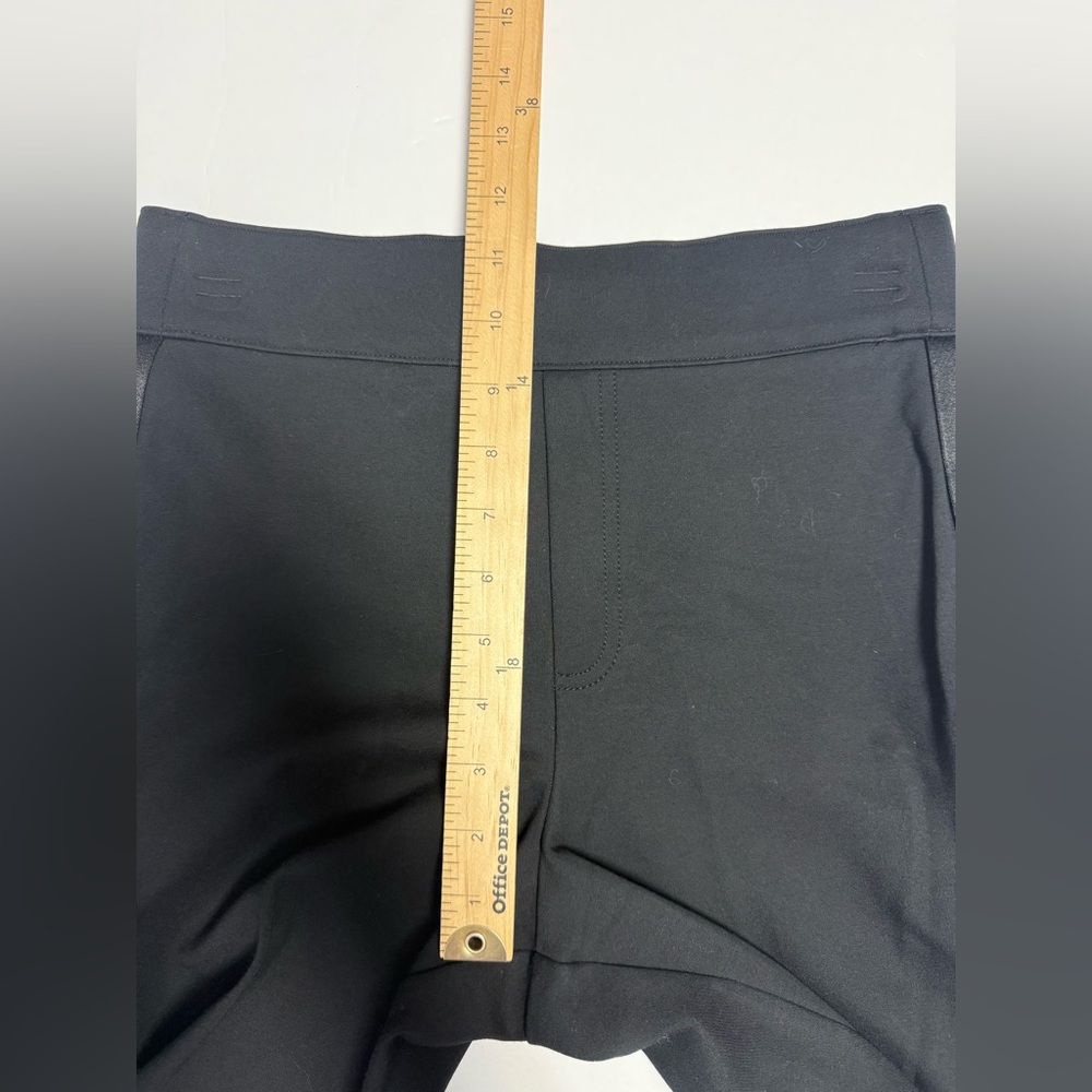 SPANX Women’s Black pull on ponte tux satin side stripe Ankle Pants S - Picture 13 of 15